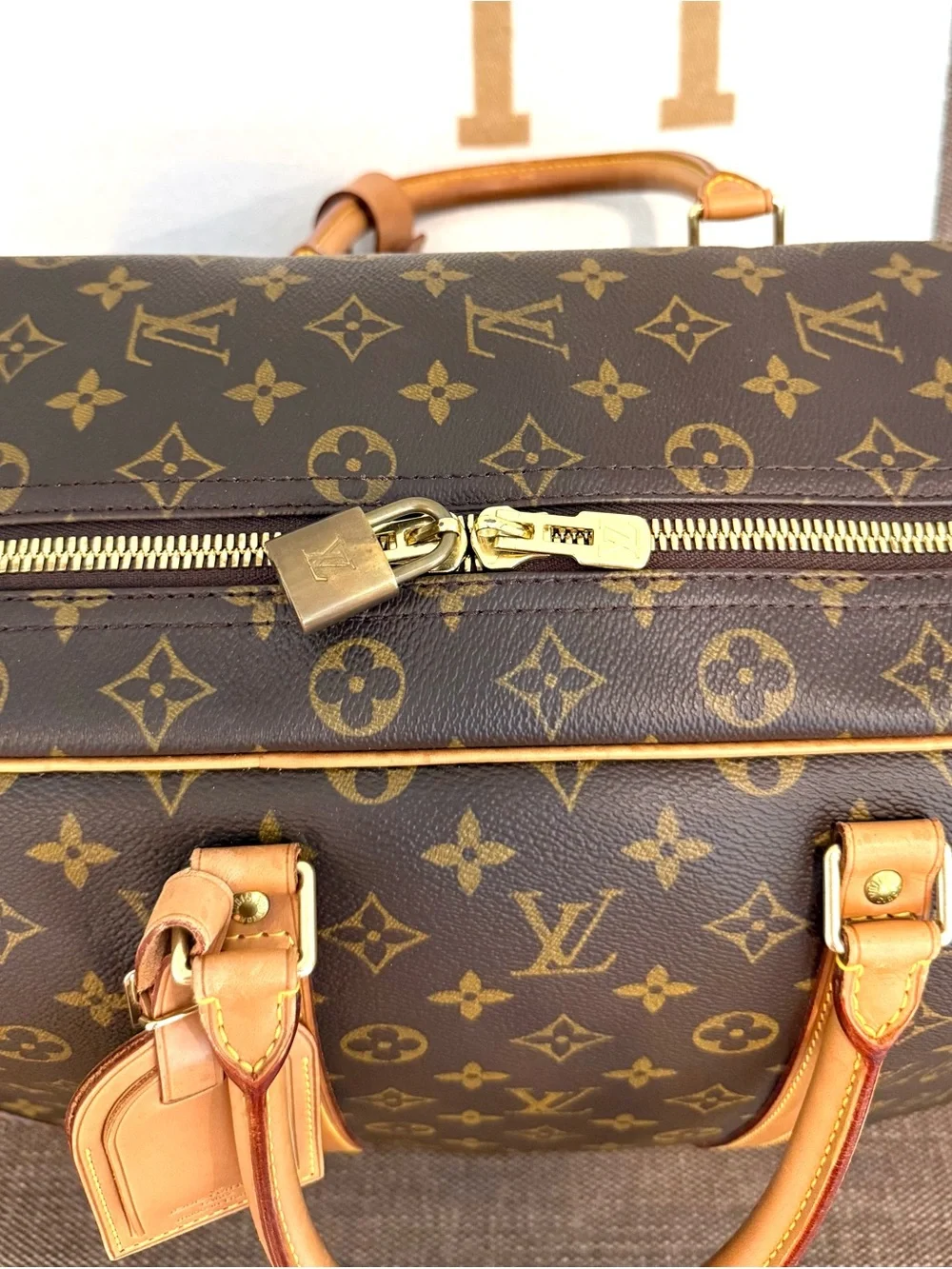 Authentic Louis Vuitton Sirius 45 travel bag M41408 brown monogram LV unisex
